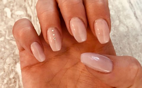 ongles gel rose